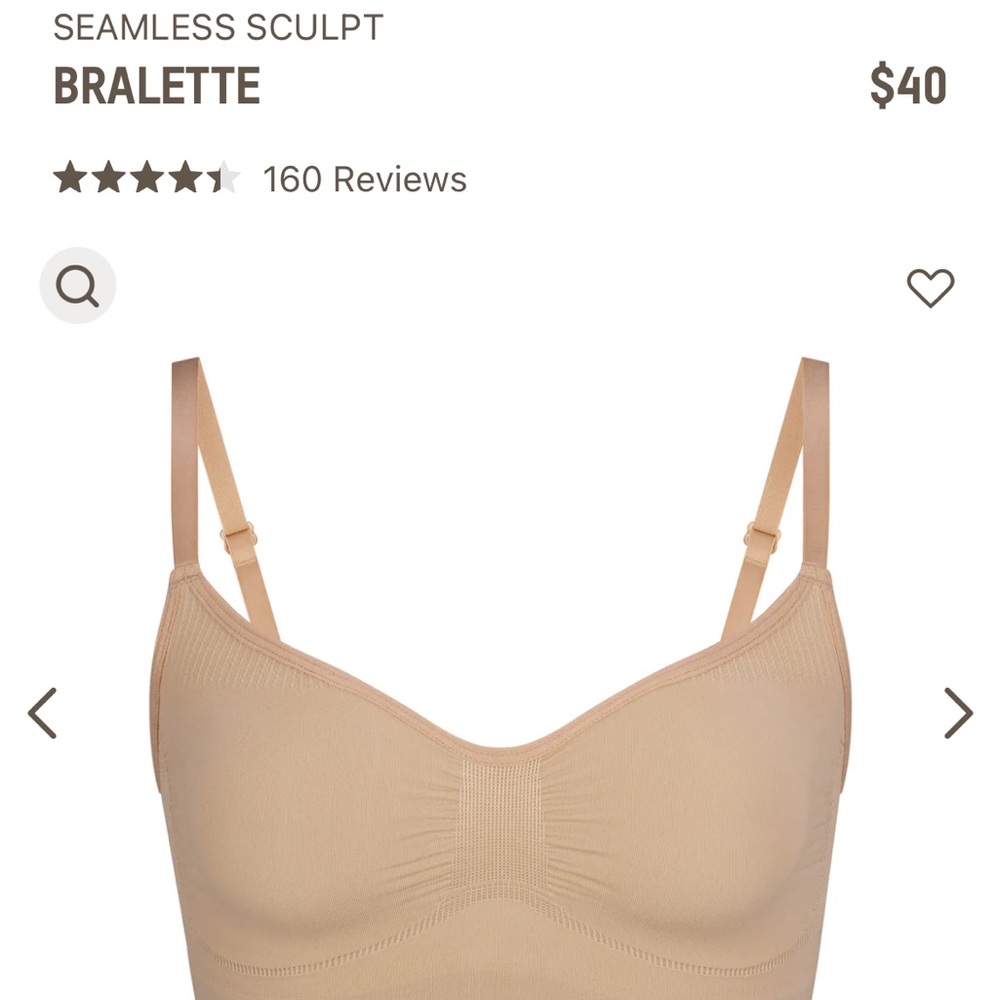 SKIMS BY KIM KARDASHIAN SEAMLESS SCULPT BRALETTE SIZE L/XL